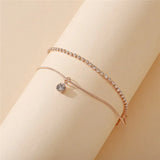 Boho Beads Anklets for Women Bohemian CZ Ankle Bracelet