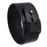 Brown Wide Leather Bracelet Vintage Punk Wristband Men Jewelry