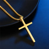 Womens Cross Necklace Stainless Steel Pendant Chain