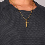 Womens Cross Necklace Stainless Steel Pendant Chain