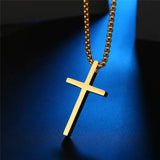 Womens Cross Necklace Stainless Steel Pendant Chain