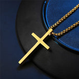 Womens Cross Necklace Stainless Steel Pendant Chain