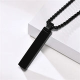 Silver Stainless Steel Roman Numerals Pendant Necklace for Men Women