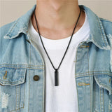 Silver Stainless Steel Roman Numerals Pendant Necklace for Men Women