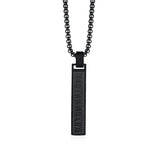Silver Stainless Steel Roman Numerals Pendant Necklace for Men Women