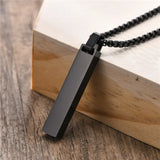 Silver Stainless Steel Roman Numerals Pendant Necklace for Men Women
