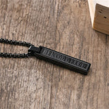 Silver Stainless Steel Roman Numerals Pendant Necklace for Men Women