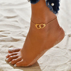 Love Handcuffs Beach Anklets For Women Foot Jewelry