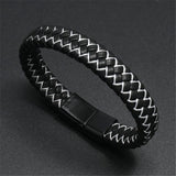 Punk Braided Leather Bracelet Men Women Jewelry Unisex Bangles