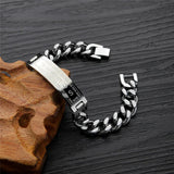 Punk Jesus Cross Bracelets Stainless Steel Men's Jewelry Wristband