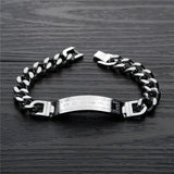Punk Jesus Cross Bracelets Stainless Steel Men's Jewelry Wristband