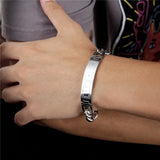 Punk Jesus Cross Bracelets Stainless Steel Men's Jewelry Wristband