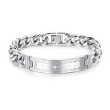 Punk Jesus Cross Bracelets Stainless Steel Men's Jewelry Wristband