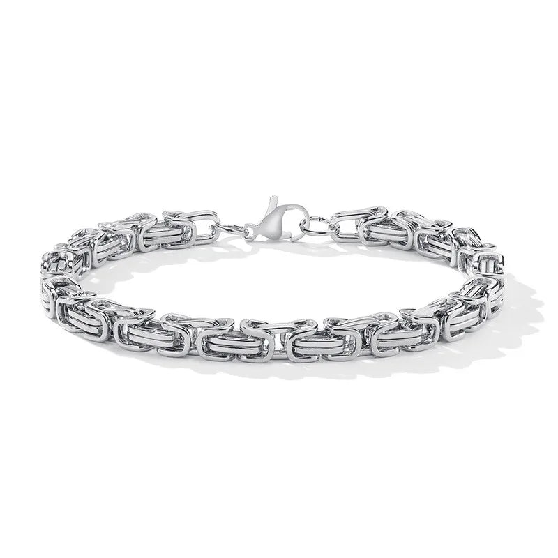 Punk Vintage Men Bracelet Stainless Steel Bangle Accessory