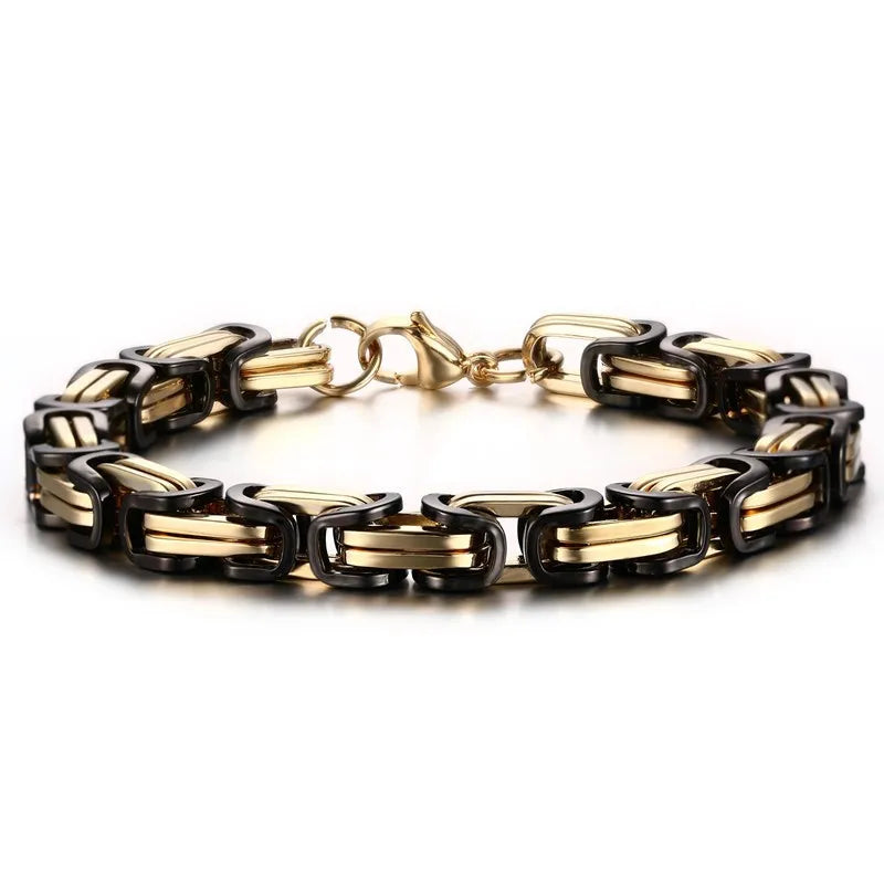 Punk Vintage Men Bracelet Stainless Steel Bangle Accessory