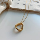 925 Silver Circle Pendant Necklace, Casual Choker Jewelry