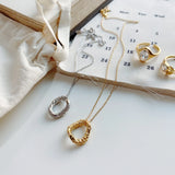 925 Silver Circle Pendant Necklace, Casual Choker Jewelry