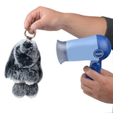 Rex Rabbit Fur Bunny Pendant Keychain Fluffy Toy Doll Bag Car Charm