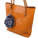 Rex Rabbit Fur Bunny Pendant Keychain Fluffy Toy Doll Bag Car Charm