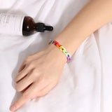 LGBT Titanium Steel Rainbow Bracelet Couples