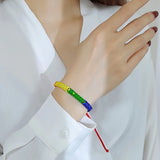 Rainbow Bracelet Braided Unisex Jewelry LGBT Gay Pride
