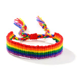Rainbow Bracelet Braided Unisex Jewelry LGBT Gay Pride