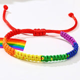 Rainbow Bracelet Braided Unisex Jewelry LGBT Gay Pride