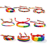 Rainbow Bracelet Braided Unisex Jewelry LGBT Gay Pride