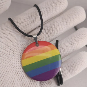 LGBT Gay Pride Rainbow Necklace Pendant