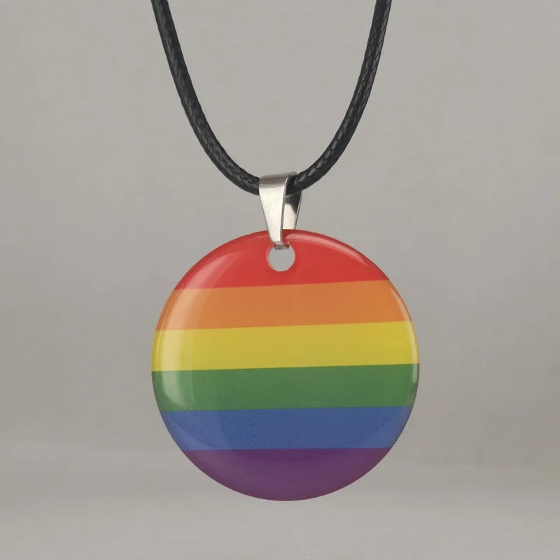 LGBT Gay Pride Rainbow Necklace Pendant