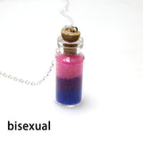 LGBTQ Rainbow Pride Bottle Necklace