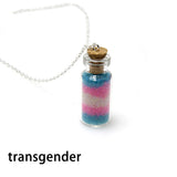 LGBTQ Rainbow Pride Bottle Necklace