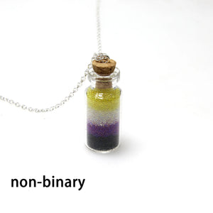 LGBTQ Rainbow Pride Bottle Necklace