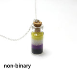 LGBTQ Rainbow Pride Bottle Necklace