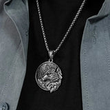 Liuwolou Retro Necklace Hip-hop Pendant Jewelry