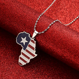 LIBERIA Map Flag Charms Pendant Necklaces Liberians Jewellery Middle East