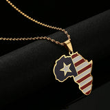 LIBERIA Map Flag Charms Pendant Necklaces Liberians Jewellery Middle East