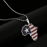 Liberia Map Flag Charms Pendant Necklaces Middle East Jewelry