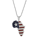 Liberia Map Flag Charms Pendant Necklaces Middle East Jewelry