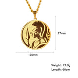 Greek Mythology Pendant Necklace Stainless Steel Vintage Choker