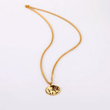 Greek Mythology Pendant Necklace Stainless Steel Vintage Choker