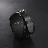 Mars Pentacles Leather Bracelet Solomon Amulet Bangle