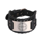 Mars Pentacles Leather Bracelet Solomon Amulet Bangle