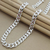 925 Silver 10MM Cuban Chain Necklace Unisex