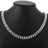 925 Silver 10MM Cuban Chain Necklace Unisex