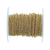 LINSOIR 10yd 2mm Stainless Steel Necklace Chains Bulk O Open Link Chain