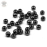 LINSOIR 50pcs Round Copper Beads 4-6mm Spacer Loose Beads for DIY Bracelets