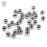 LINSOIR 50pcs Round Copper Beads 4-6mm Spacer Loose Beads for DIY Bracelets