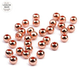 LINSOIR 50pcs Round Copper Beads 4-6mm Spacer Loose Beads for DIY Bracelets