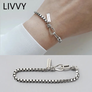 Vintage Geometric Rectangle Bracelets Bangles Wedding Couple Jewelry